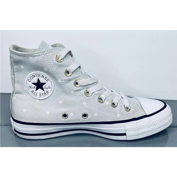 Converse 562036F Womens CTAS High Top Sneakers Polka Dot Pure Platinum Sz 5M EXC - Picture 5 of 15